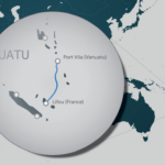 Cable map from Port Vila to Lifou