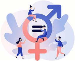 illustration of the equality men and women